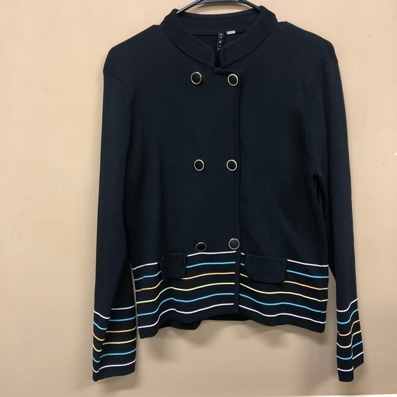 M.T.W.T 9-5 Multicolor Black Career Jacket - Picture 1 of 6